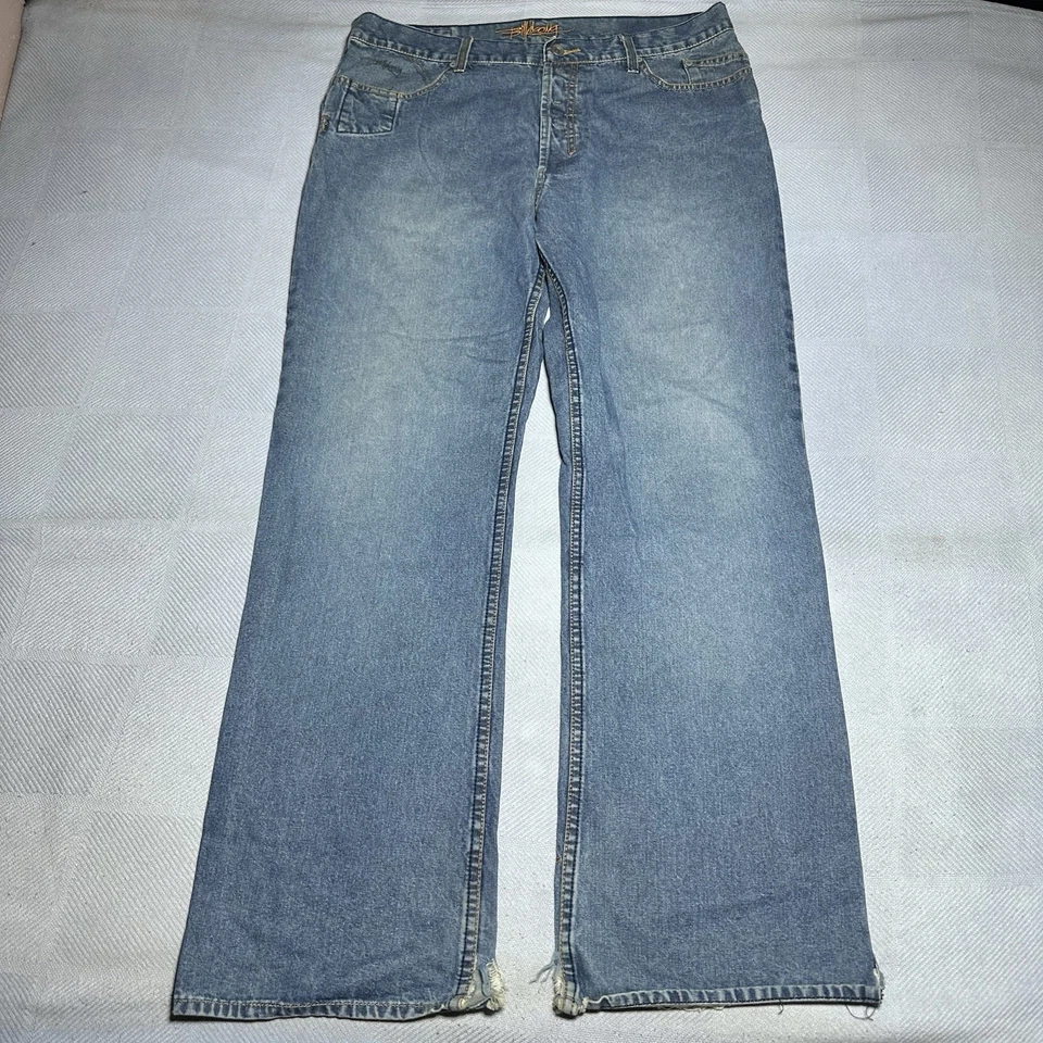 Jeans Billabong Vintage Y2K 36x32 Grunge Patinador Sueltos Pierna Ancha Denim Botón Mosca Foto 1 de 4