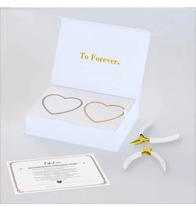 Fabulove Plata Oro Conjunto de Pulseras de Enlace Permanente Pareja Regalo Hágalo Usted Mismo Alicates Regalo - Imagen 1 de 6