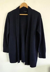 Cardigan maglione Banana Republic donna preppy blu navy aperto davanti misto lana taglia S - Foto 1 di 7