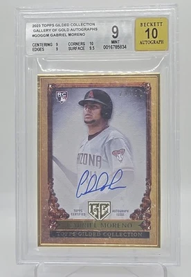 2023 Topps Chrome Gilded Gabriel Moreno Gallery of Gold Auto #50 BGS 9 Auto 10 - Image 1 of 2