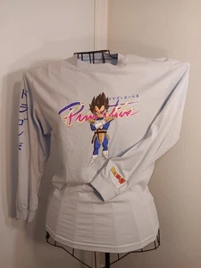 Dragon Ball Z x Primitive Collab Vegeta Small Long Sleeve Tee Shirt Blue DBZ - Picture 1 of 6