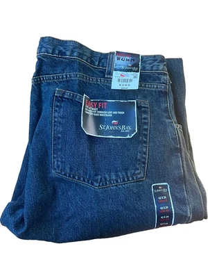 St. John's Bay Easy Fit Denim Jeans Men's 42 x 29 Straight Cut. NWT - Image 1 of 2
