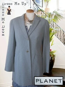 Planet Womens Smart Blazer Jacket Grey Single Breasted Business Wedding Size 8 - Picture 1 of 10