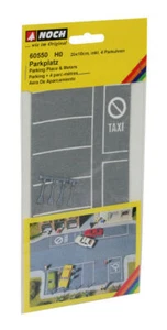 60550 Noch HO, Parkplatz, (237,25€/1qm),2 flex. Flächen bedruckt inkl. Parkuhren - Bild 1 von 3