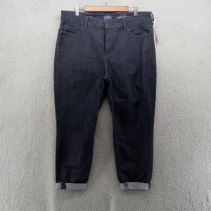 NYDJ Jeans Womens 16W Blue Alina 2 in 1 Rolled Unrolled Cuff Convertible Ankle - Picture 1 of 18