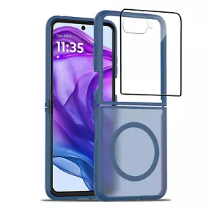 Per Motorola Razr 2025/2024 custodia smerigliata antiurto Mag Safe con protezione schermo - Foto 1 di 9