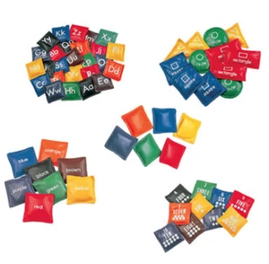 Champion Sports, Vinyl covered BEAN BAG SET Alphabet, Colors, Numbers, Geometric - Picture 1 of 6