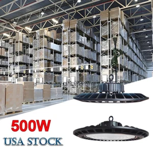 4Pack UFO LED 500W High Bay Light Shop Lights Industrial Factory Warehouse Lamps - Picture 1 of 12