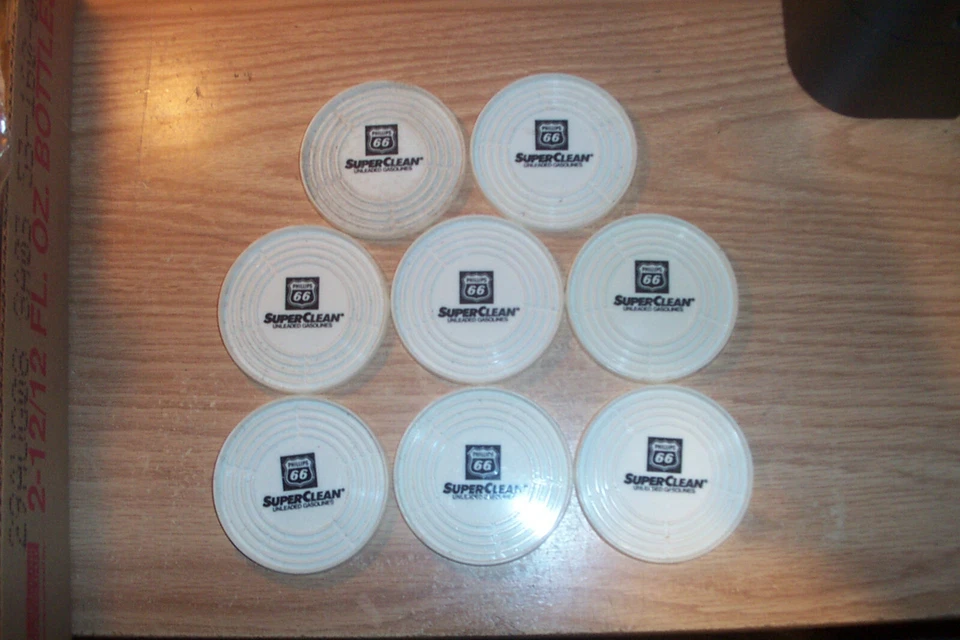 8 PHILLIPS 66 TAZAS/POSAVASOS DE VIDRIO (GASOLINAS SUPERLIMPIAS SIN PLOMO) Foto 1 de 1