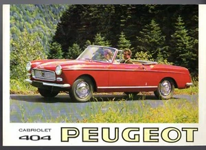 Peugeot 404 Coupe & Cabriolet 1965-66 French Market Foldout Sales Brochure - Picture 1 of 2