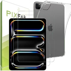 Case For Apple iPad Air Pro 13 11 12.9 10.9 10.2 Clear Silicone Bumper Gel Cover - Picture 1 of 20