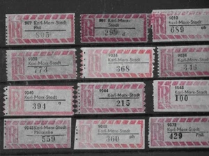 DDR gebrauchte Einschreibezettel PÄ Karl-Marx-Stadt - Bild 1 von 1
