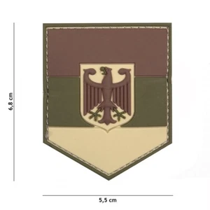 3-D PVC Flaggen-Aufnäher  Germany Schild    ca  6,8x5,5 cm   mit Klett - Picture 1 of 1