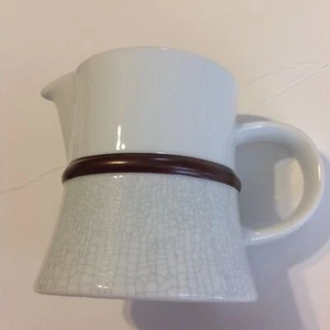 DANSK Metallise Bronze Creamer New In Box White Brown Crackle Gray Coffee Milk - Picture 1 of 7