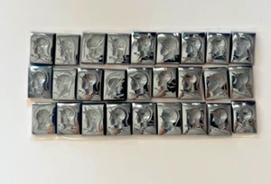 VINTAGE LOT OF TWO (2)PCS RECTANGULAR HEMATITE WARRIOR HEAD WHOLESALE PRICE!!! - Picture 1 of 3