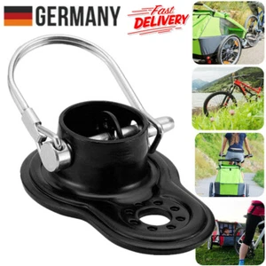 Fahrrad Anhängerkupplung mit Sicherungsstift Kinderwagen Stahl Kupplung Adapter - Bild 1 von 16