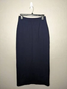 Maxi Falda Lápiz Modesta Algodón Azul Oscuro Lauren Ralph Lauren Talla PP Abertura Trasera - Imagen 1 de 5
