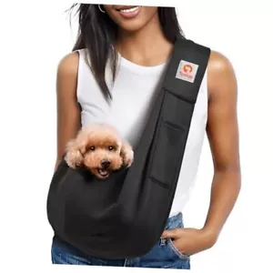 Small Dog Sling Carrier - Classic Strap & Classic M - Classic Strap Black - Picture 1 of 8