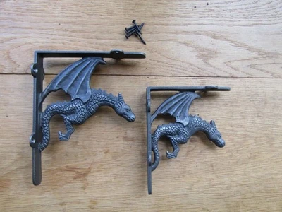 Cast iron shelf brackets Scaffold Victorian rustic vintage retro shabby Ai - Image 1 of 4