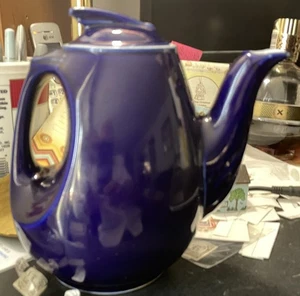 Hall China Cobalt Deco Teapot - Picture 1 of 8