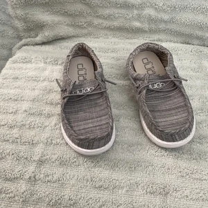 Hey Dude Wally gewebte Kleinkinder Gr. 10 grau Freizeit Slipper Halbschuhe leicht - Bild 1 von 5