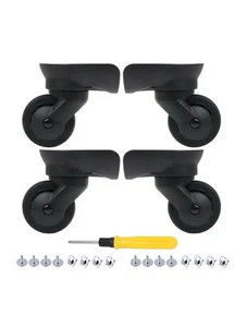 4 Pcs Luggage Wheels Replacement Travel Suitcase Caster Wheels Mute Bearing - Picture 1 of 9