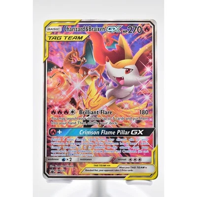 Charizard & Braixen GX SM230 Black Star Promo Holo Card Pokemon Sun & Moon LP/MP - Image 1 of 4