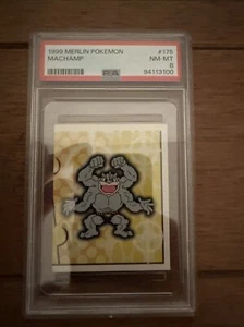 Machamp PSA 8 Pokemon Sticker / Card #175 Merlin Rare Near MINT Condition 1999. - Picture 1 of 1