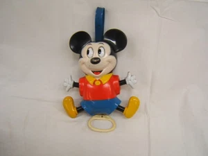 Vintage Mickey Mouse Pull Down Music Box that works 8" Height - Picture 1 of 4