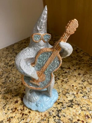 Vtg Decor for Home Garden Yard StarFish Playing Guita Funny Figurine Resin Glass - Image 1 of 4