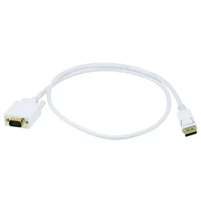 3 6 10 15FT DisplayPort Male to VGA Male Adapter Monitor Cable 28AWG Gold Plated - Image 1 of 3