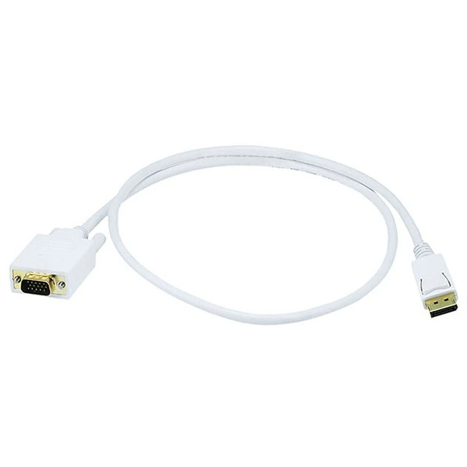 3 6 10 15FT DisplayPort Male to VGA Male Adapter Monitor Cable 28AWG Gold Plated - Image 1 of 3
