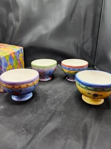 Sango The Sweet Shoppe Designed by Sue Lipkin 4 Piece Ice Cream Bowls #0947-155 - Picture 1 of 6