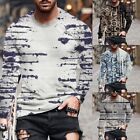 Männlich T-Shirt Mode 3D Männer Polyester Pullover Rundhalsausschnitt Sommer