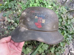 Bulgarian WW2 WWII Anti-Air & Chemical Defense German-made M38 Gladiator Helmet - Picture 1 of 12