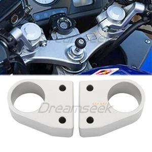 Motorcycle Handlebar Risers Clamp Mount for Honda VFR800 2014-18 CNC Alu Silver - Picture 1 of 7