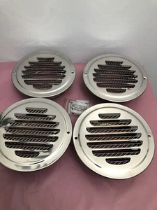 4 -Wadoy 4 Inch Round Soffit Air Vent Stainless Steel Louver Grille Cover ,-new - Picture 1 of 5