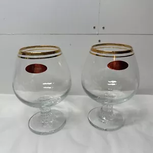 Valencia 24 K Gold Rimmed Vintage Wine Glasses - Picture 1 of 11