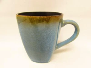 Elemental Ocean by Threshold Mug Reactive Blue, Brown Edge, Brown Inside  b249 - Picture 1 of 2