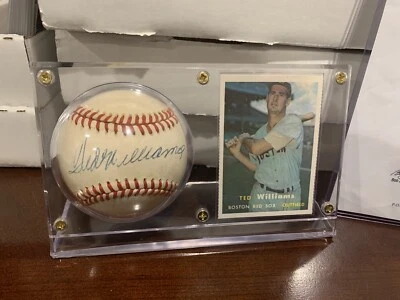 Ted Williams Autographed Baseball Auto Signed PSA Full LOA Screw Display Case - Image 1 of 4