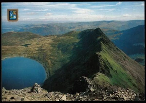 Striding Edge & Red Tarn Helvellyn Mountain Cumbria Postcard - Picture 1 of 2