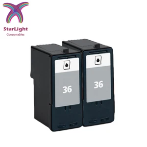 2 TINTENPATRONEN SCHWARZ 36XL kompatibel für Lexmark X6650 X6675 - Bild 1 von 7