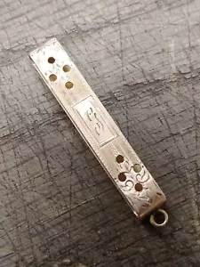 Vtg Antique 10K Yellow Gold Fancy Pocket Watch Chain Parts Fobs Initial 2.3 Gram - Picture 1 of 12