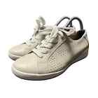 Dansko Womens Orli Nappa Perforated Sneakers Leather Ivory Size 39 Us 8.5-9