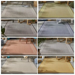 Alfombra de interior exterior para patio balcón jardín picnic porche cubierta alfombra con bordes - Imagen 1 de 49