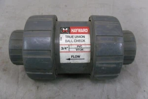 Hayward Sch 80 PVC True Union Ball Check ¾" w/Viton Gaskets - Picture 1 of 4