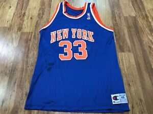 MENS 48  Vtg 90s NBA New York Knicks #33 Patrick Ewing Champion Print Jersey USA
