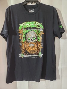 Under Armour Bearded Skull T Shirt Men's Size Large Short Sleeve Black Loose Fit - Picture 1 of 4