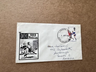 Great Britain 1966 FDC +World Cup#SG693 +B&W Scoring Cachet +06-01-66 London CDS - Image 1 of 2