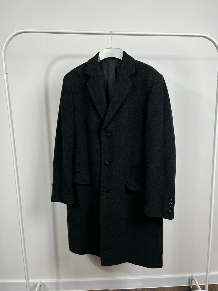 Abrigo formal Aldo Colitti para hombre negro mezcla de lana y cachemir talla 48 Foto 1 de 4